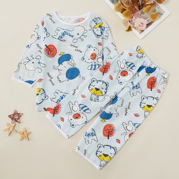 Pretty Zoo Print Allover Tee and Pants Set