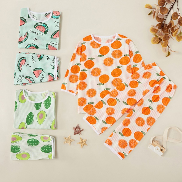 Stylish Fruit Print Allover Tee and Pants Sets