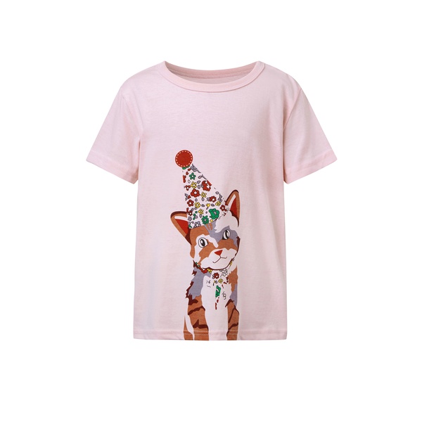 Pretty Party Cat Print Tee