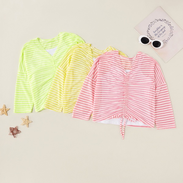 Fashionable Solid Tank and Striped Shirt Set