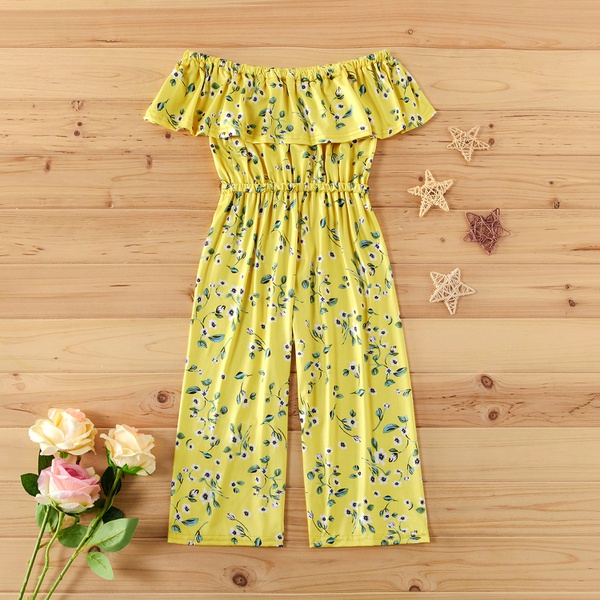Baby / Toddler Girl Pretty Floral Allover Off Shoulder Onesies