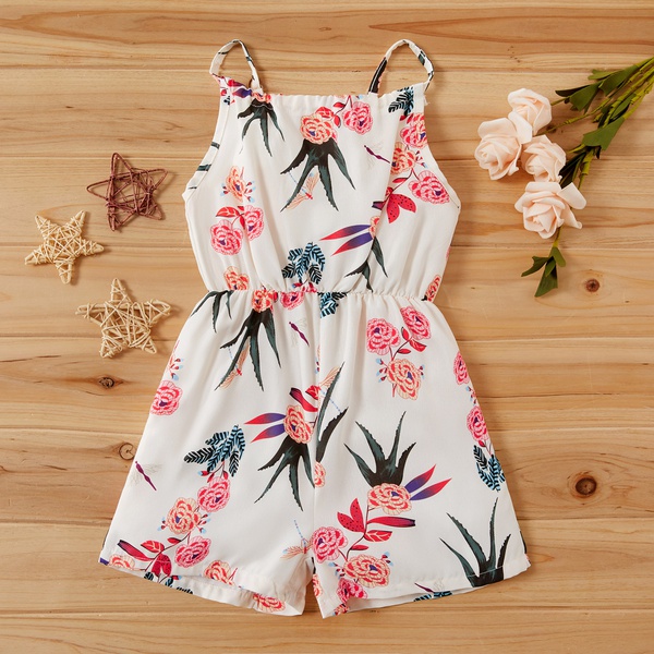 Baby / Toddler Floral Print Sleeveless Jumpsuits
