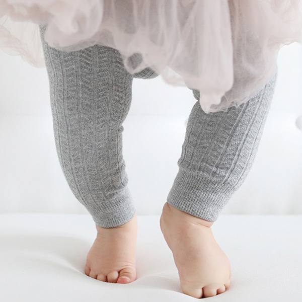 Baby Girl Solid Stretchy Leggings