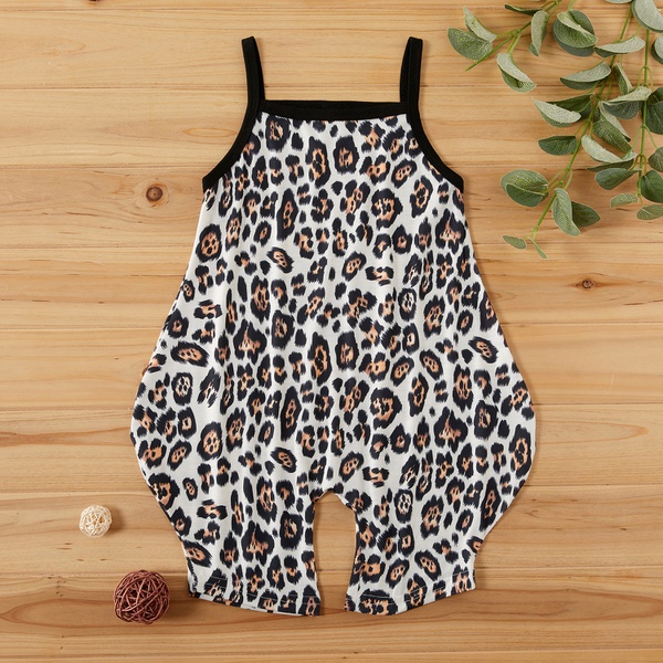 Baby / Toddler Girl Trendy Leopard Print Jumpsuit