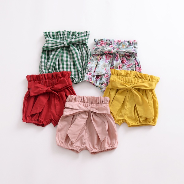 Baby Girl Bowknot Ruffled Bloomer PP Shorts