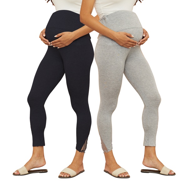 Cozy Solid Lace Maternity Belly Care Leggings