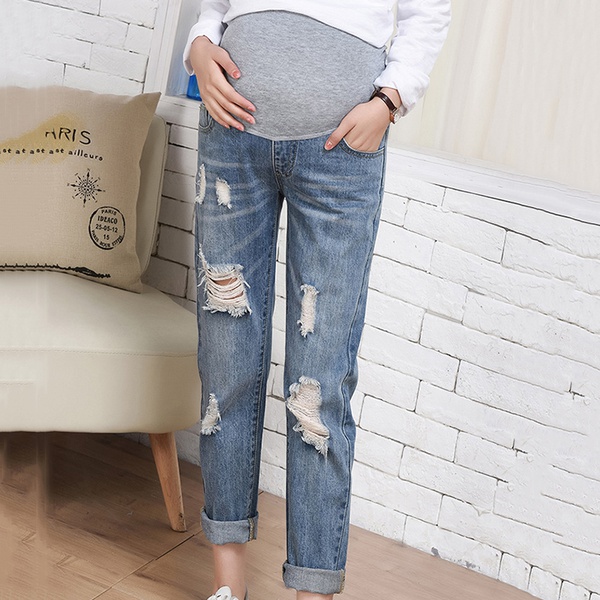 Sassy Ripped Maternity Jeans