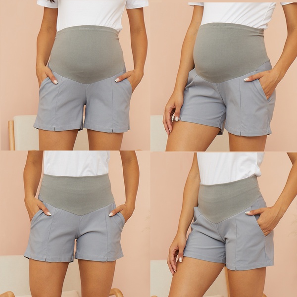 Cozy Solid color Multifunctional shorts for before and during pregnancy