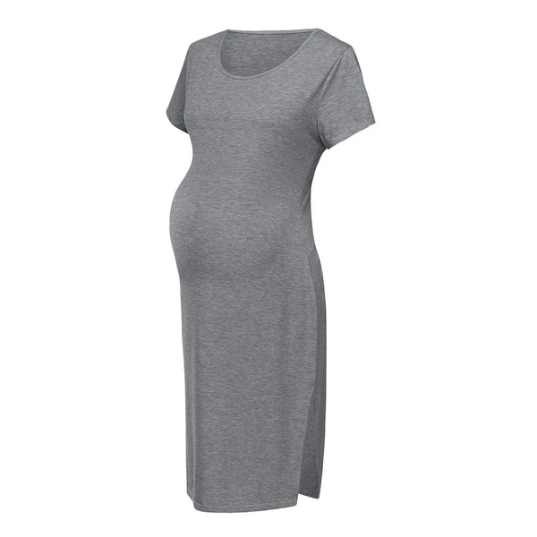 Maternity Round collar Plain Normal H Short-sleeve Dress