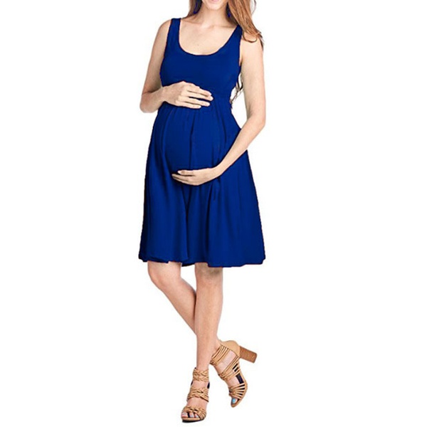 Casual Solid Maternity Dress