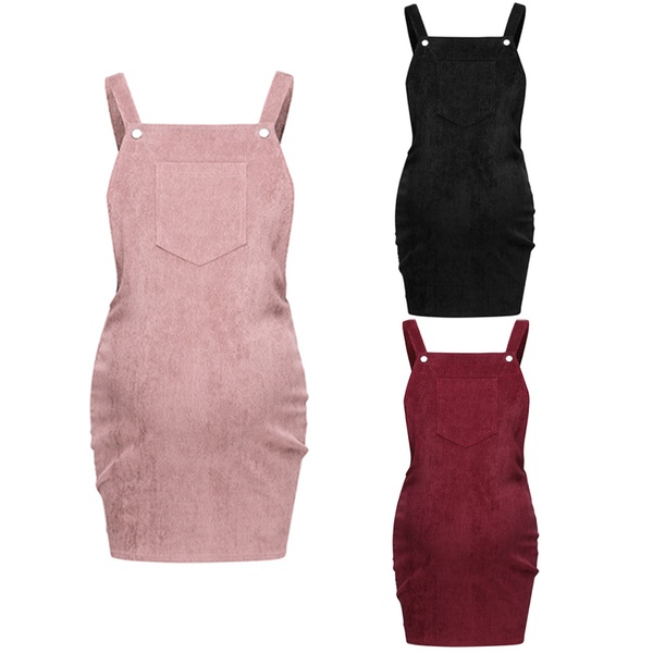 Casual Solid Maternity Strap Dress
