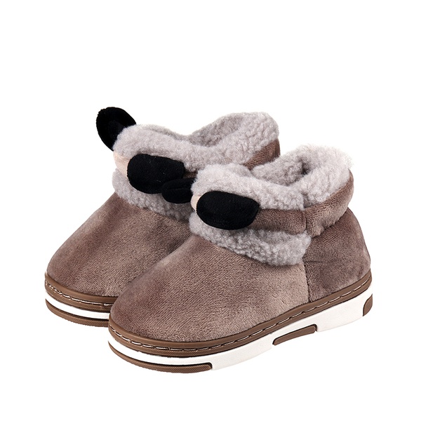 Toddler Animal Ear Decor Solid Fluffy Snow Boots