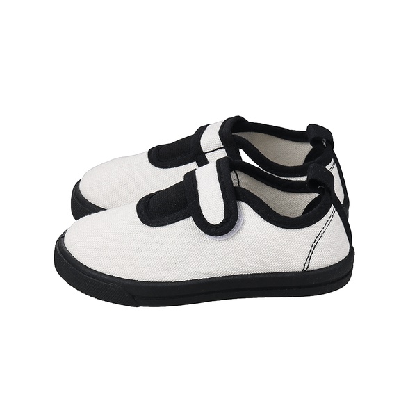 Toddler / Kids Black and White Canvas Shoes