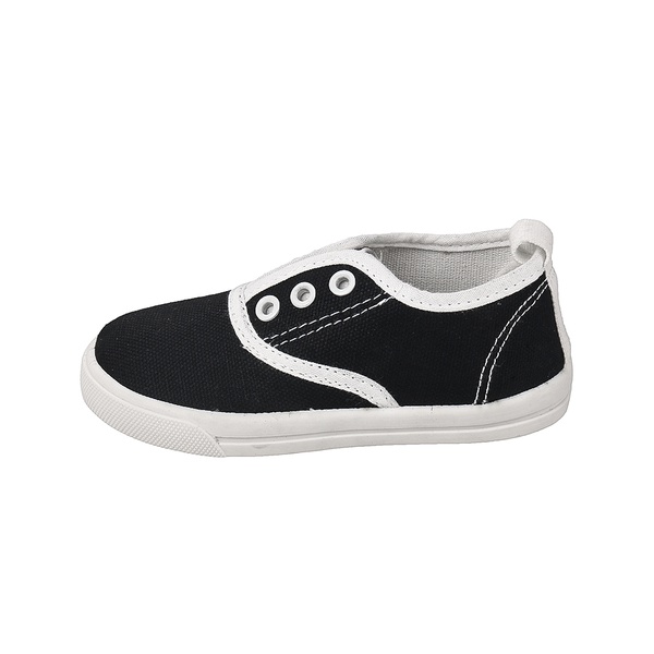Toddler / Kids Balck and White Canvas Shoes