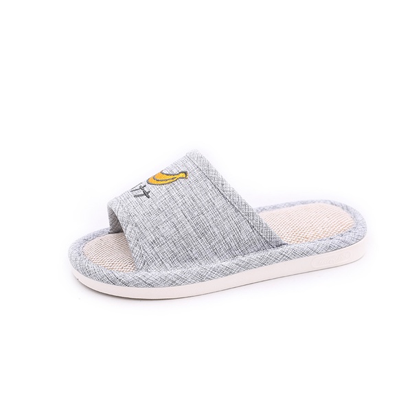 Kids Embroidered Letter Solid Household Slippers