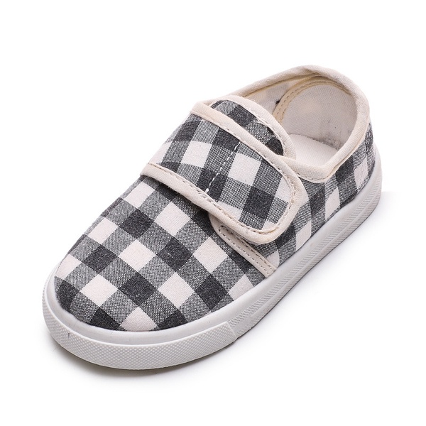 Toddler / Kids Causal Grid Canvas Shoes