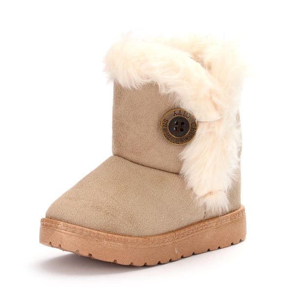 Toddler / Kid Button Fluff Snow Boots