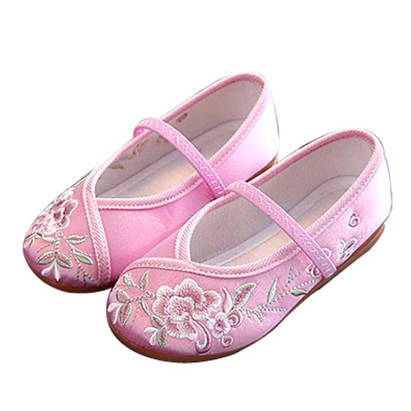 Baby / Toddler Flower Embroidered Shoes First Walkers