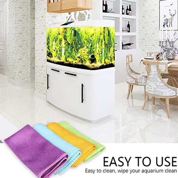 Microfiber cleaning cloth Double-sided microfiber cleaning cloth for glass fish tank, no chemicals