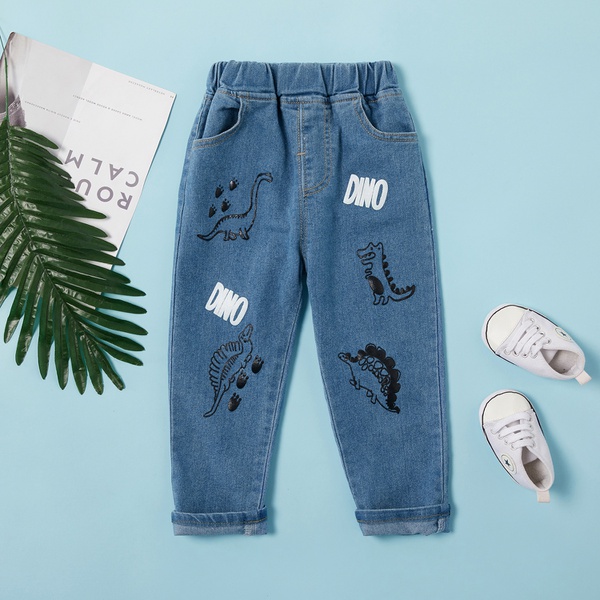 Baby / Toddler Adorable Dinosaur Decor Jeans