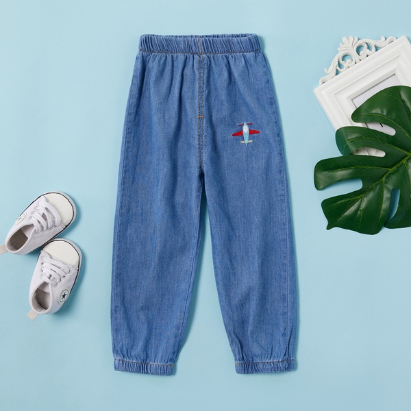 Baby / Toddler Adorable Airplane Embroidery Jeans