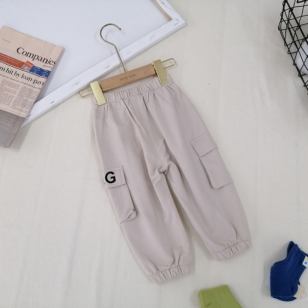 Toddler Boy Letter Print Pocket Solid Casual Harem Pants
