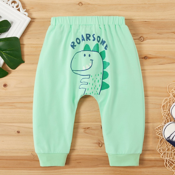 Toddler Boy Animal Pattern Letter Print Pants