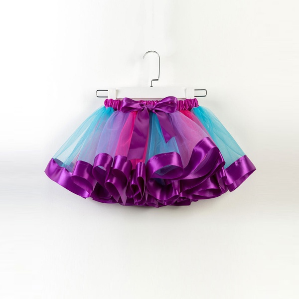 Pretty Bow Decor Tutu Skirt in Purple for Toddler Girl and Girl