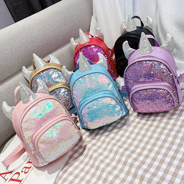 retty Sequined Unicorn Backpack for Children
