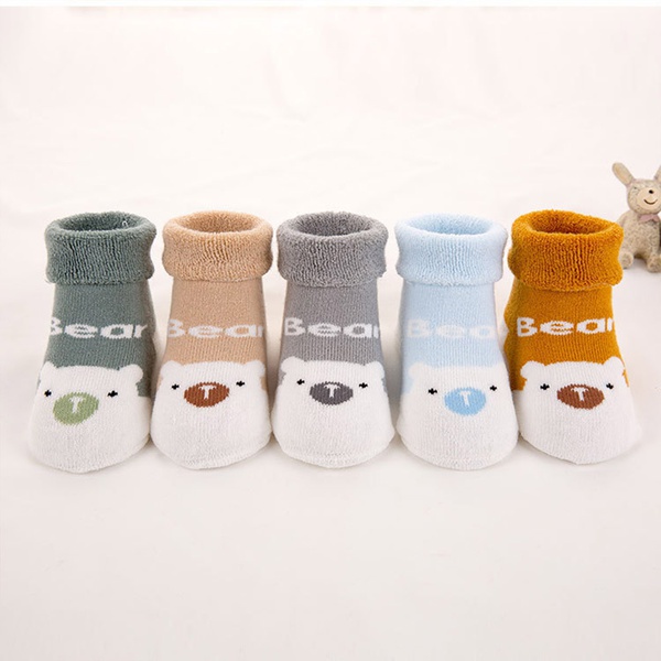 5-pack Baby / Toddler Bear Fleece-lining Socks