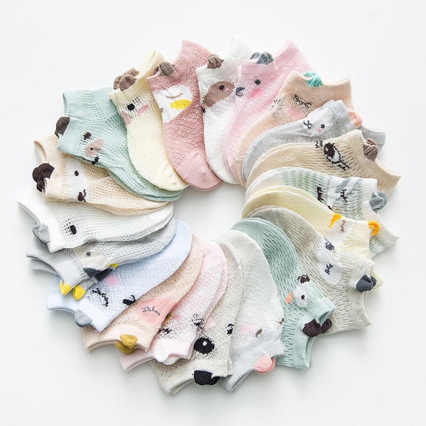 5-piece Baby / Toddler Cotton Breathable Cartoon Socks