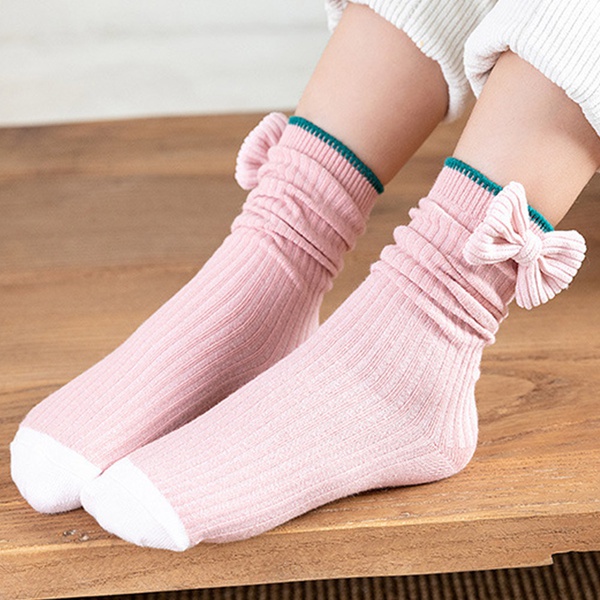 Baby / Toddler / Kid Bowknot Solid Middle Socks