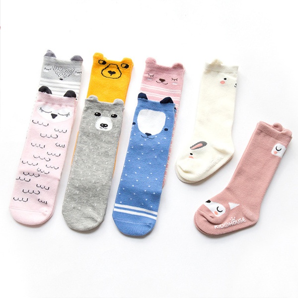 Baby / Toddler Soft Cartoon Animal Print Striped Letter Socks