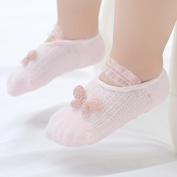 Baby / Toddler Butterfly Decor Solid Socks