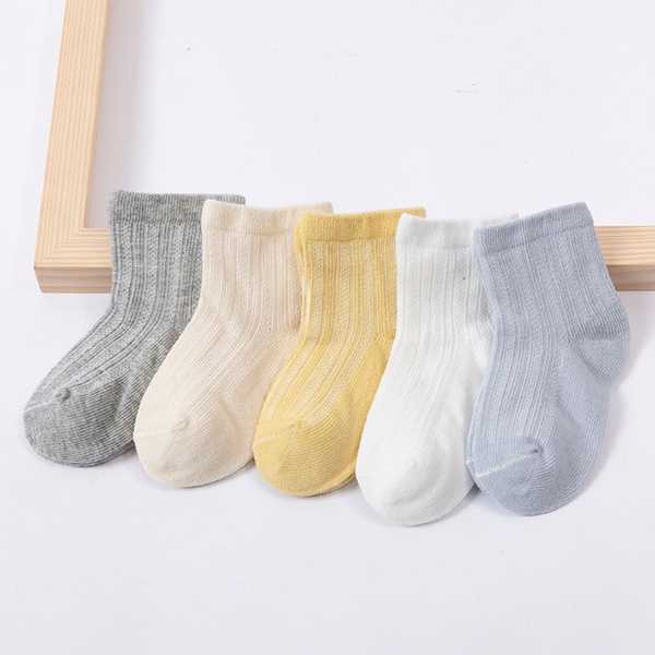 5-pack Baby / Toddler / Kid Solid Socks