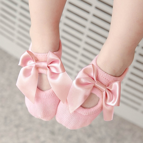 2-pack Baby / Toddler Girl Bowknot Solid Socks Set