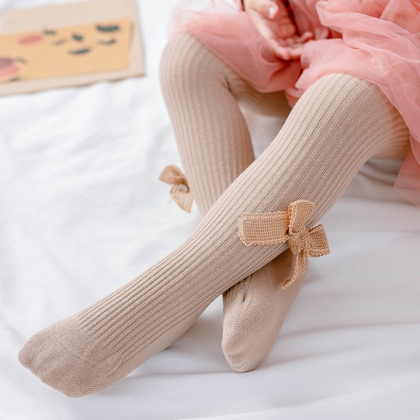 Baby / Toddler Solid Bowknot Tights
