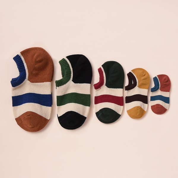 5-pack Baby / Toddler / Kid Dinosaur Striped Knitted Socks