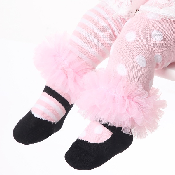 Baby / Toddler Striped Polka Dots Tulle Decor Tights