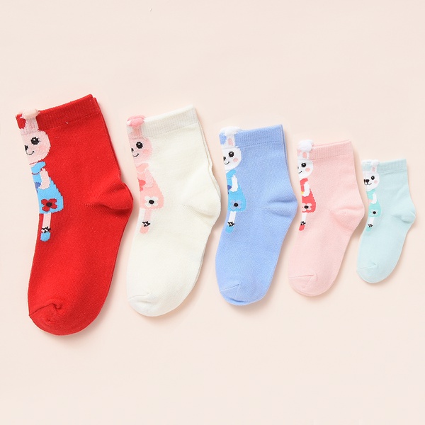 5-pack Baby / Toddler / Kid Bunny Kintted Socks