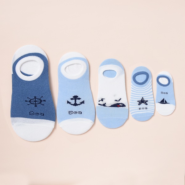 5-pack Baby / Toddler / Kid Anchor Knitted Socks