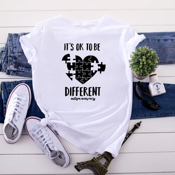 Casual Love Printed Short-sleeve Tee For women